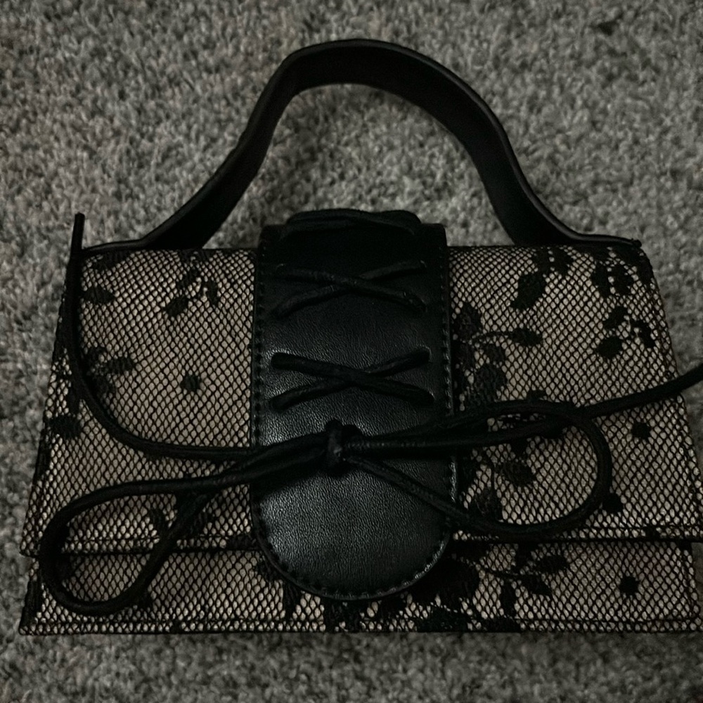 Steve Madden Black Lace Bag